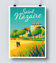 Affiche Plage de Saint Nazaire