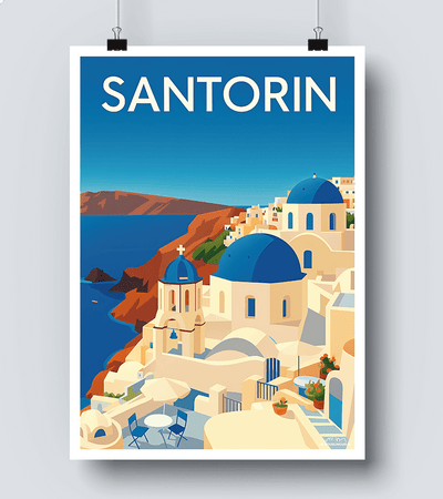 Affiche Santorin