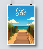 Affiche Plage de Sète