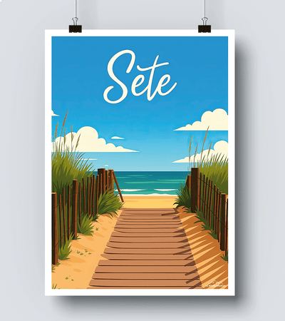 Affiche Plage de Sète