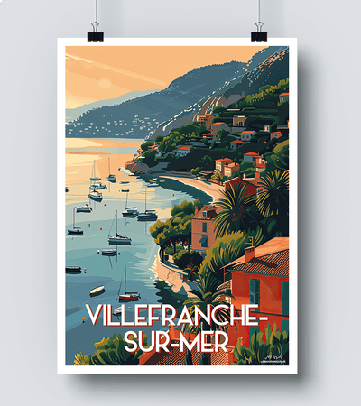 Affiche Vintage Villefranche sur Mer