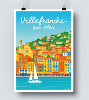 Affiche Vintage Villefranche sur Mer