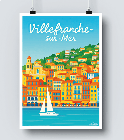Affiche Vintage Villefranche sur Mer
