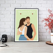 Affiche personnalisée couple 