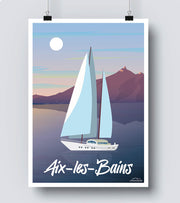 Affiche Voilier Aix-les-Bains