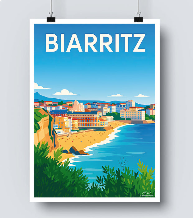 Affiche vintage Biarritz
