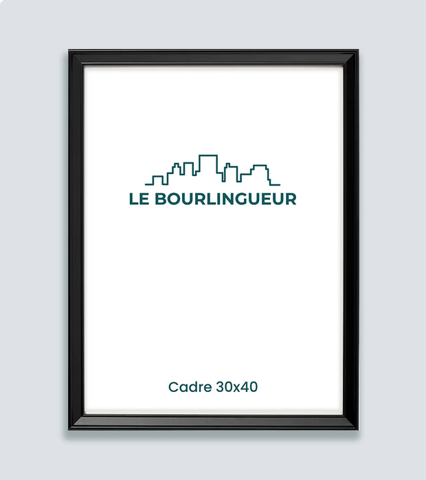 Cadres Photo Noirs 30x40 Cm - Lot De 4 En MDF Léger, Avec Plexiglas - Pour Photos, Affiches, Puzzles