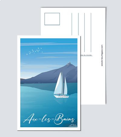Carte Postale Voilier Aix-les-Bains