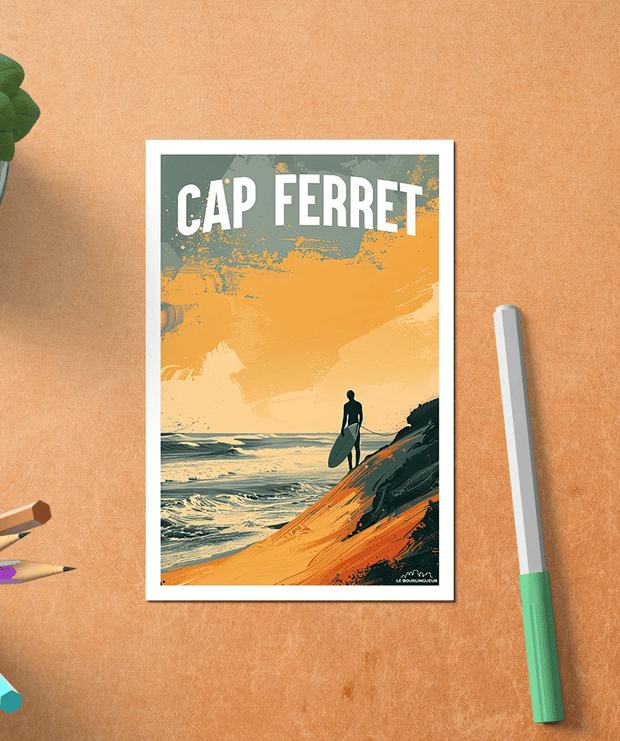 Carte Postale Surf Cap Ferret