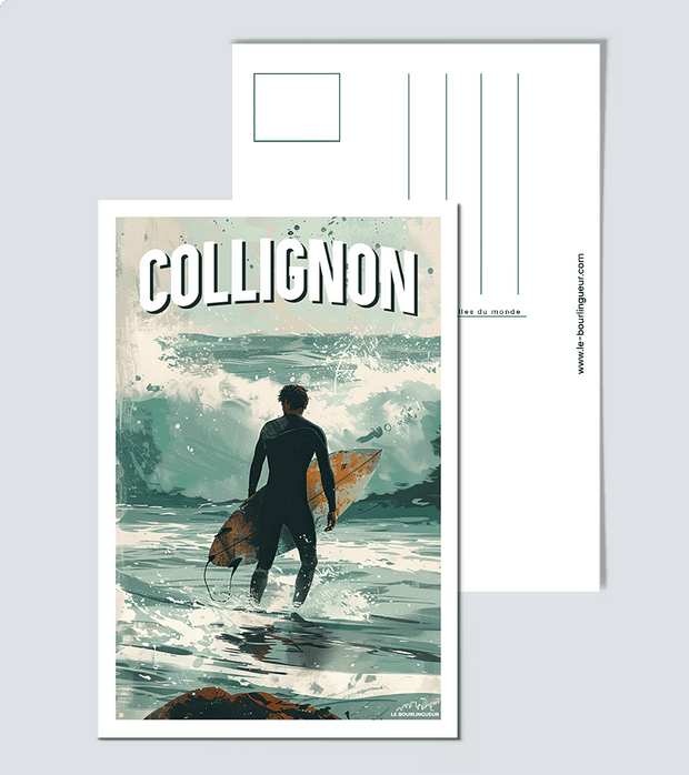 Carte Postale Surf Collignon