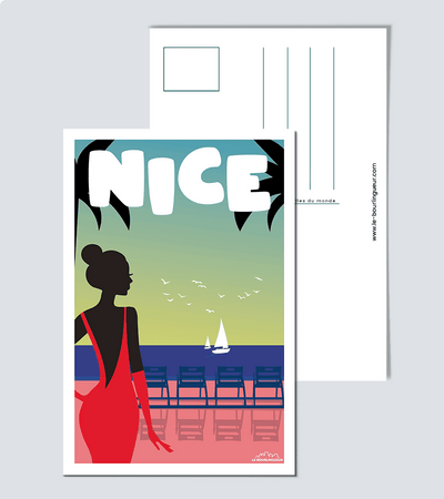 Carte postale Les Chaises Bleues à Nice