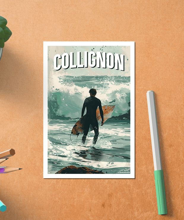 Carte Postale Surf Collignon