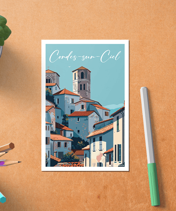 Carte Postale Cordes sur Ciel