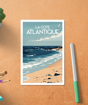 Carte Postale Côte Atlantique