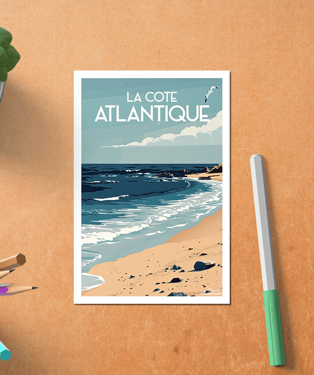 Carte Postale Côte Atlantique
