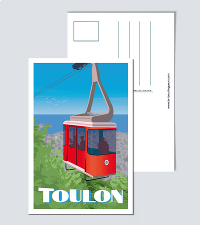 Carte postale Toulon Téléphérique