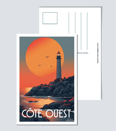 Carte Postale Côte Ouest