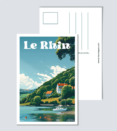 Carte postale Le Rhin