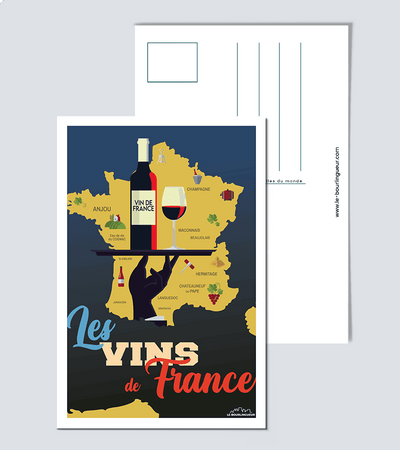Carte postale Vins de France
