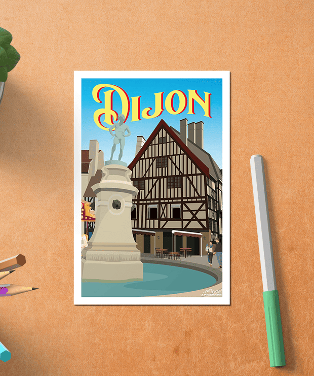 Carte Postale vintage Dijon