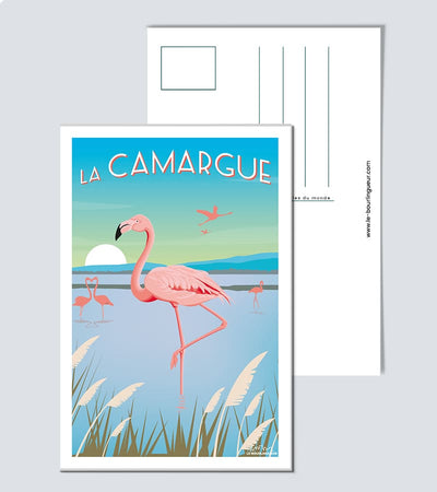 Carte postale Flamant Rose de la Camargue