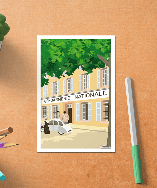 Carte Postale Saint Trop Gendarmerie