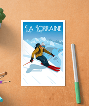 Carte Postale Ski de la Lorraine