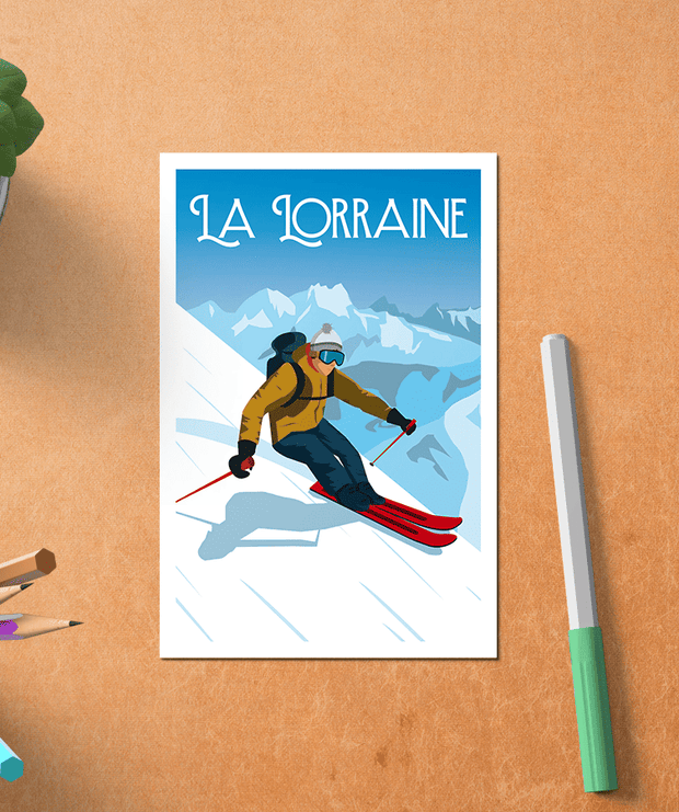 Carte Postale Ski de la Lorraine