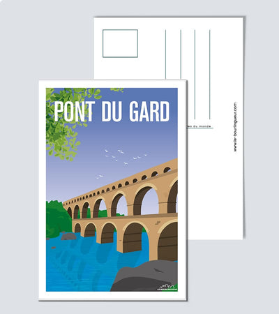 Affiche carte postal pont du gard