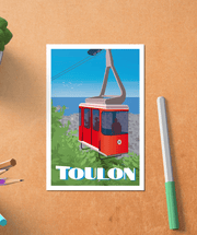 Carte postale Toulon Téléphérique