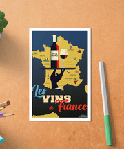 Carte postale Vins de France
