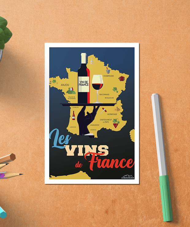 Carte postale Vins de France