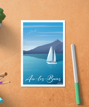 Carte Postale Voilier Aix-les-Bains