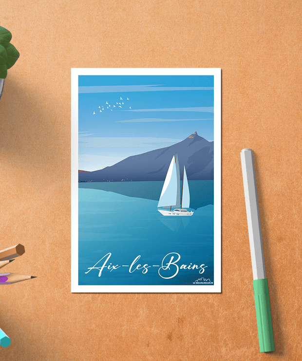 Carte Postale Voilier Aix-les-Bains