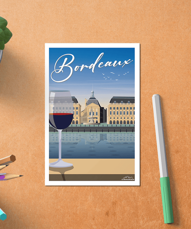Carte Postale Vin de Bordeaux
