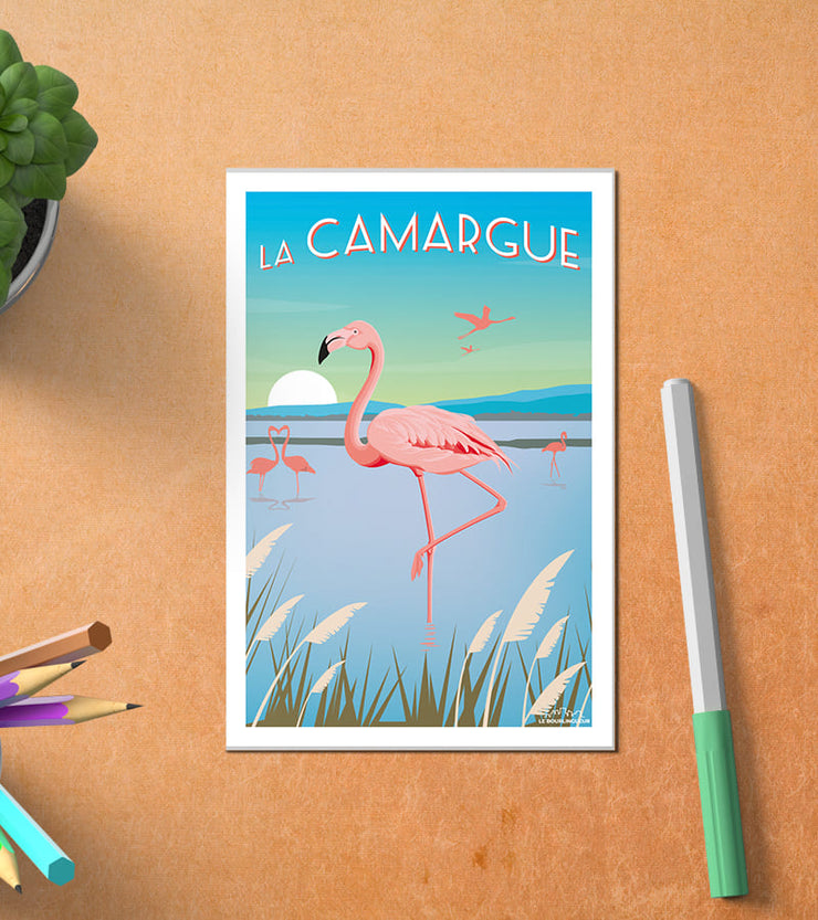 Carte postale Flamant Rose de la Camargue
