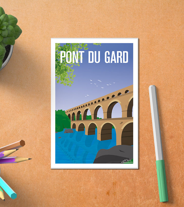 carte postale pont du guard