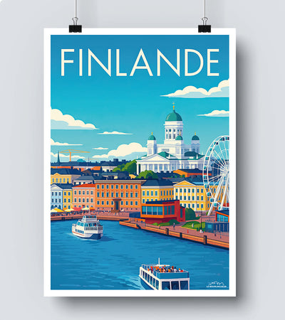 Affiche vintage Finlande