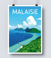 Affiche vintage Malaisie