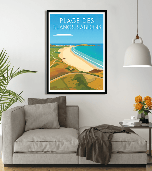 poster Plage Les Blancs Sablons