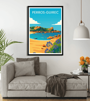 poster plage de Perros Guirec