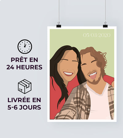 Affiche personnalisée Couple