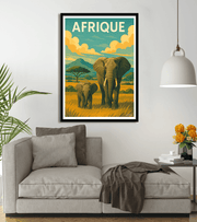 poster Afrique Eléphants