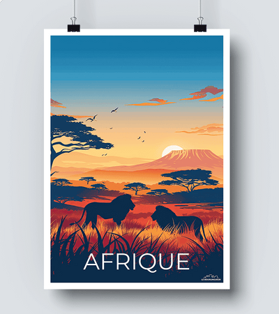 Affiche Afrique Lions