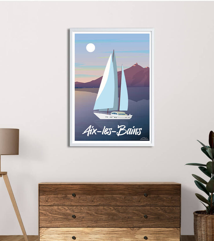 poster Voilier Aix-les-Bains