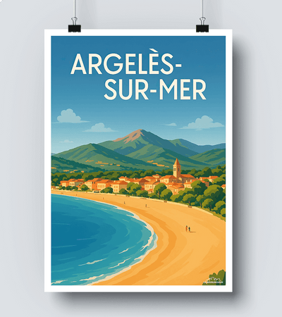 Affiche vintage Argelès sur Mer