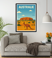 poster Australie - Kangourou