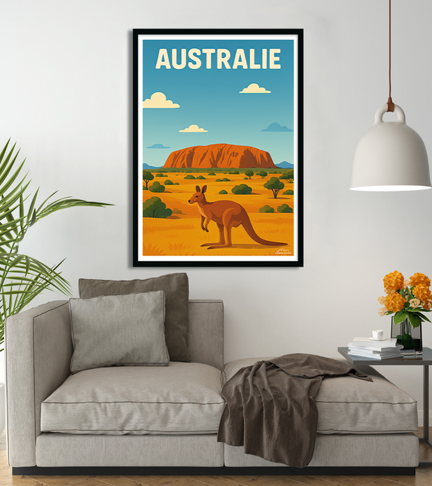 poster Australie - Kangourou