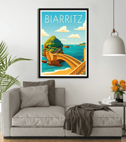 poster Biarritz - le rocher du Basta