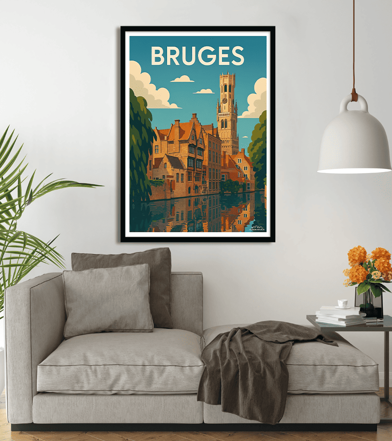 HAINAUT BELGIQUE Rhra - POSTER HQ 40x60cm d'une AFFICHE VINTAGE